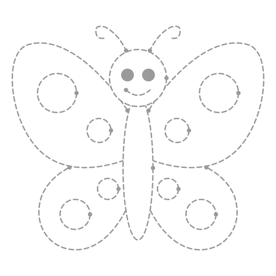 Butterfly outline drawing to print and trace