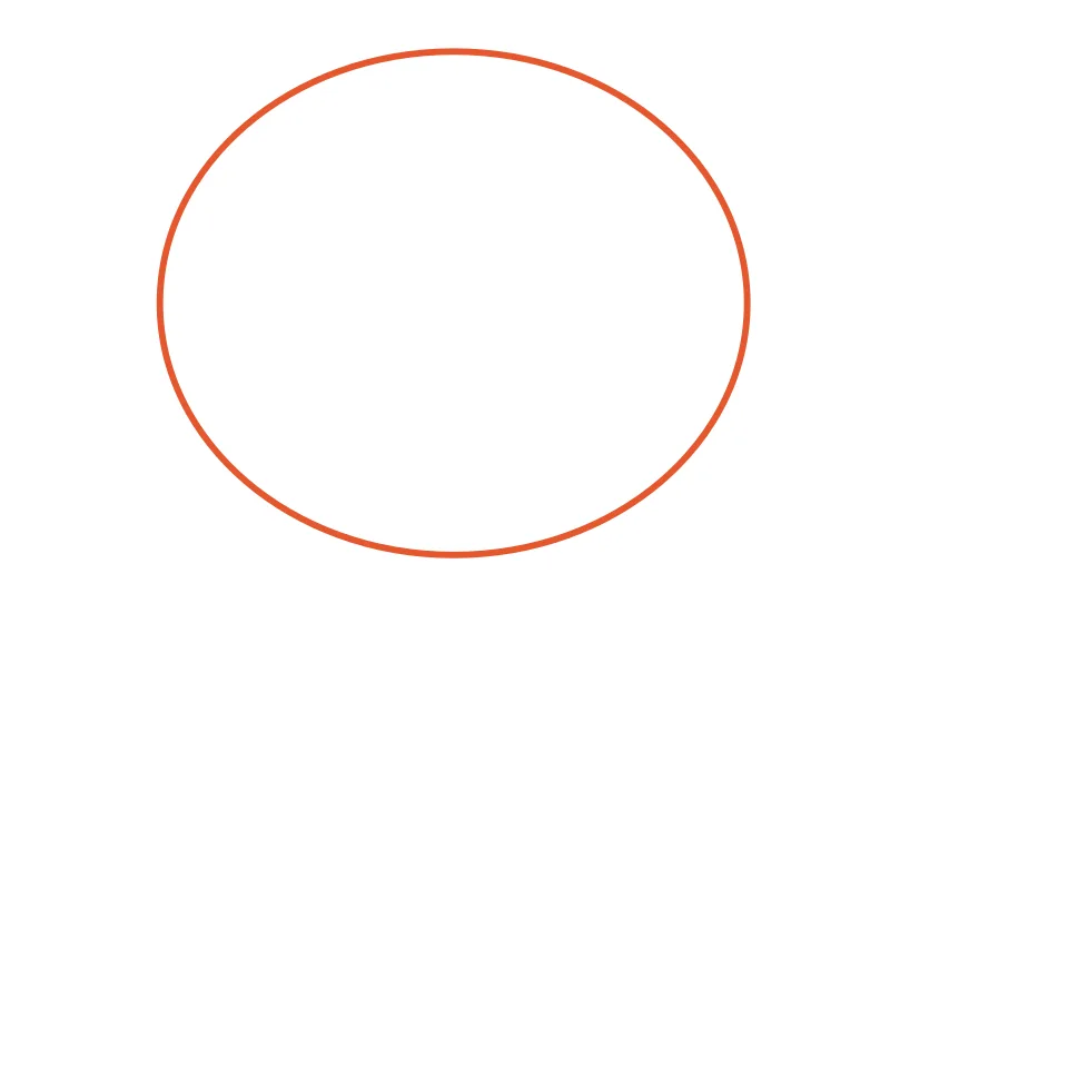How to draw a dog, step 1: Draw a big round head.