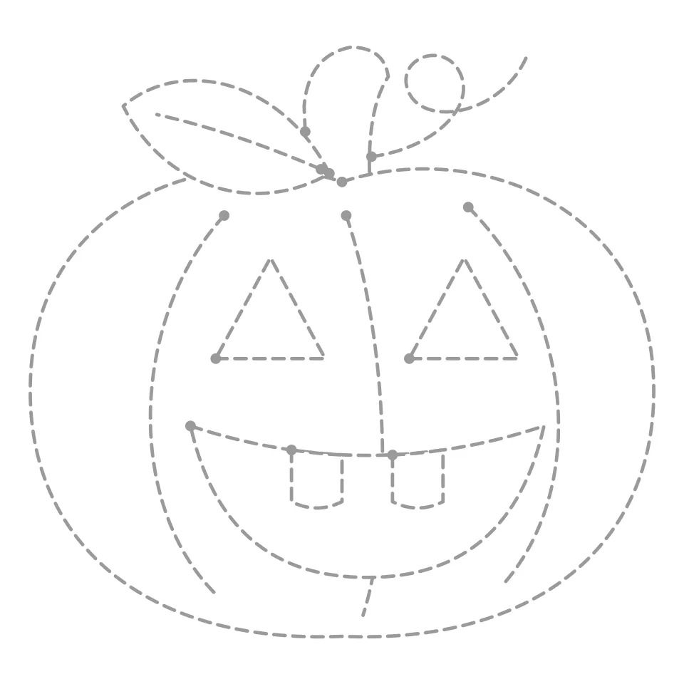 Pumpkin outline drawing to print and trace