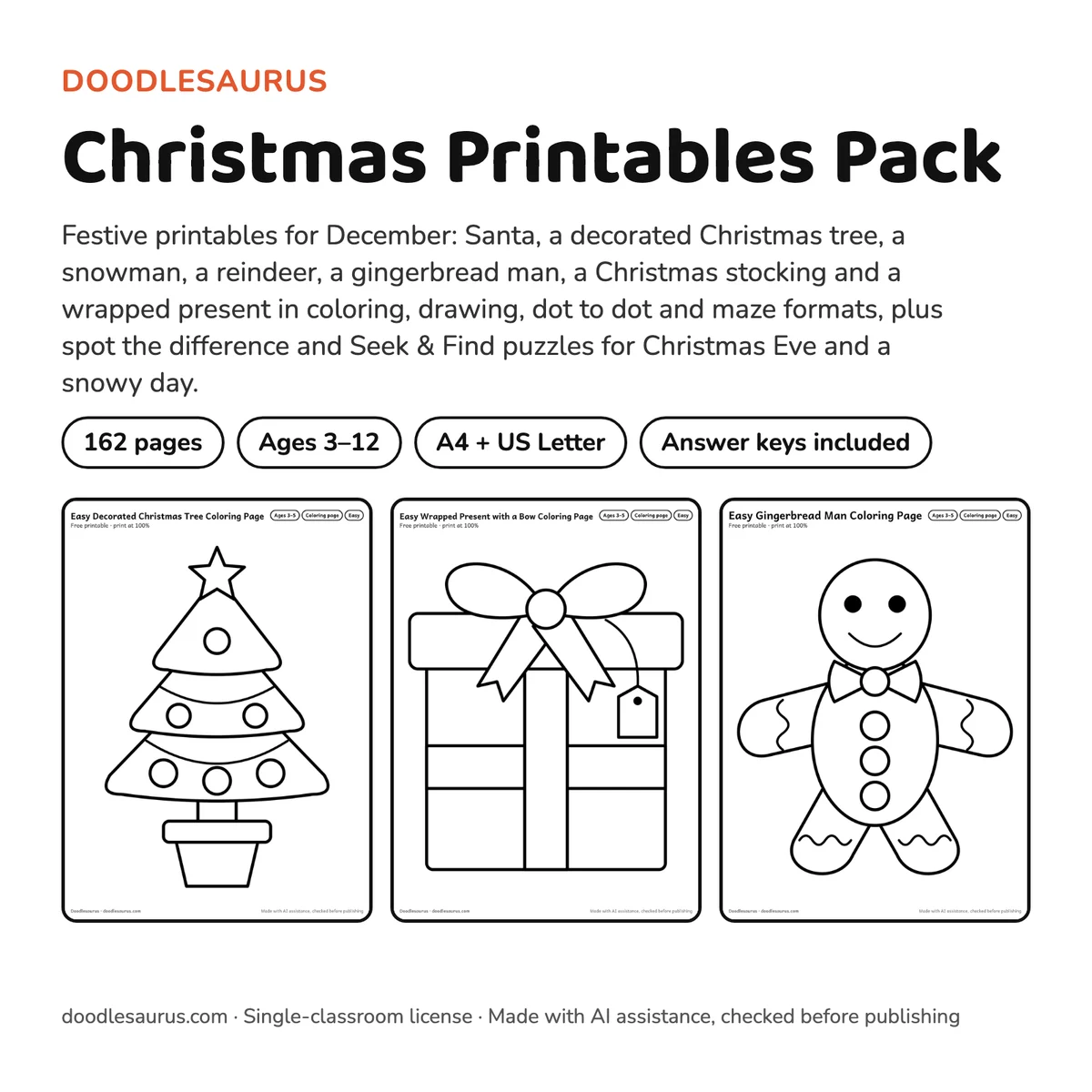 Christmas Printables Pack cover