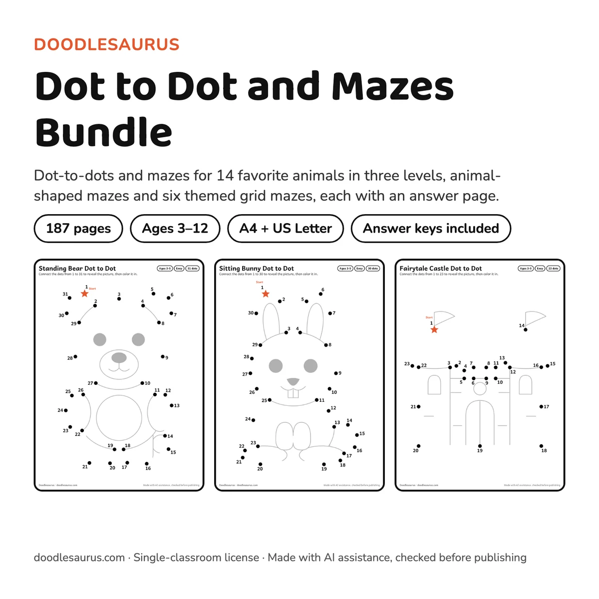 Dot to Dot and Mazes Bundle cover