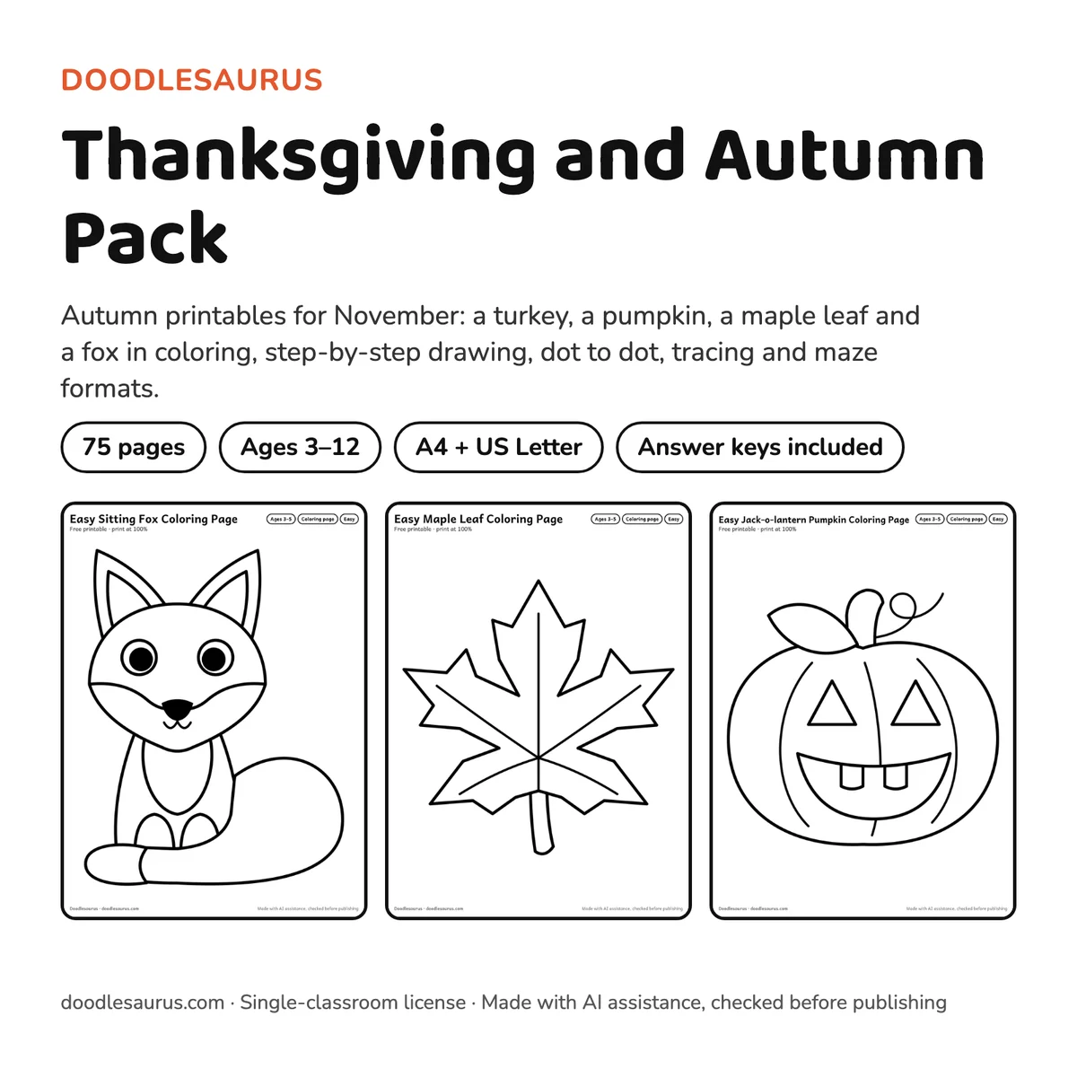 Thanksgiving and Autumn Pack cover