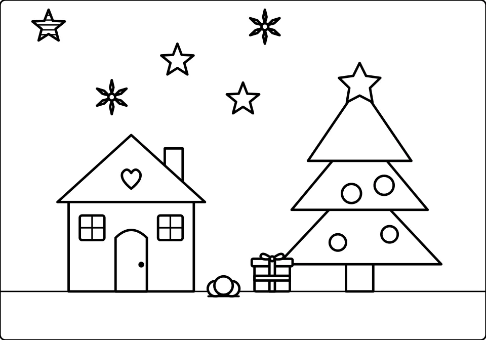 Christmas Eve Spot the Difference (10 Differences) — picture B