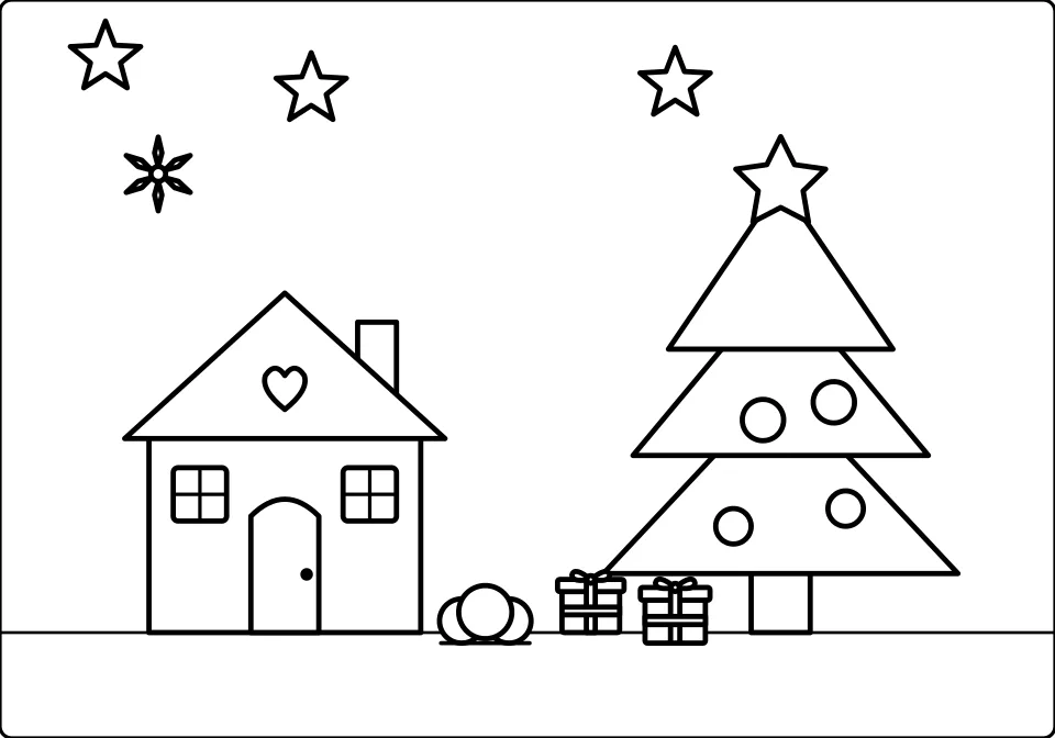 Christmas Eve Spot the Difference (7 Differences) — picture B